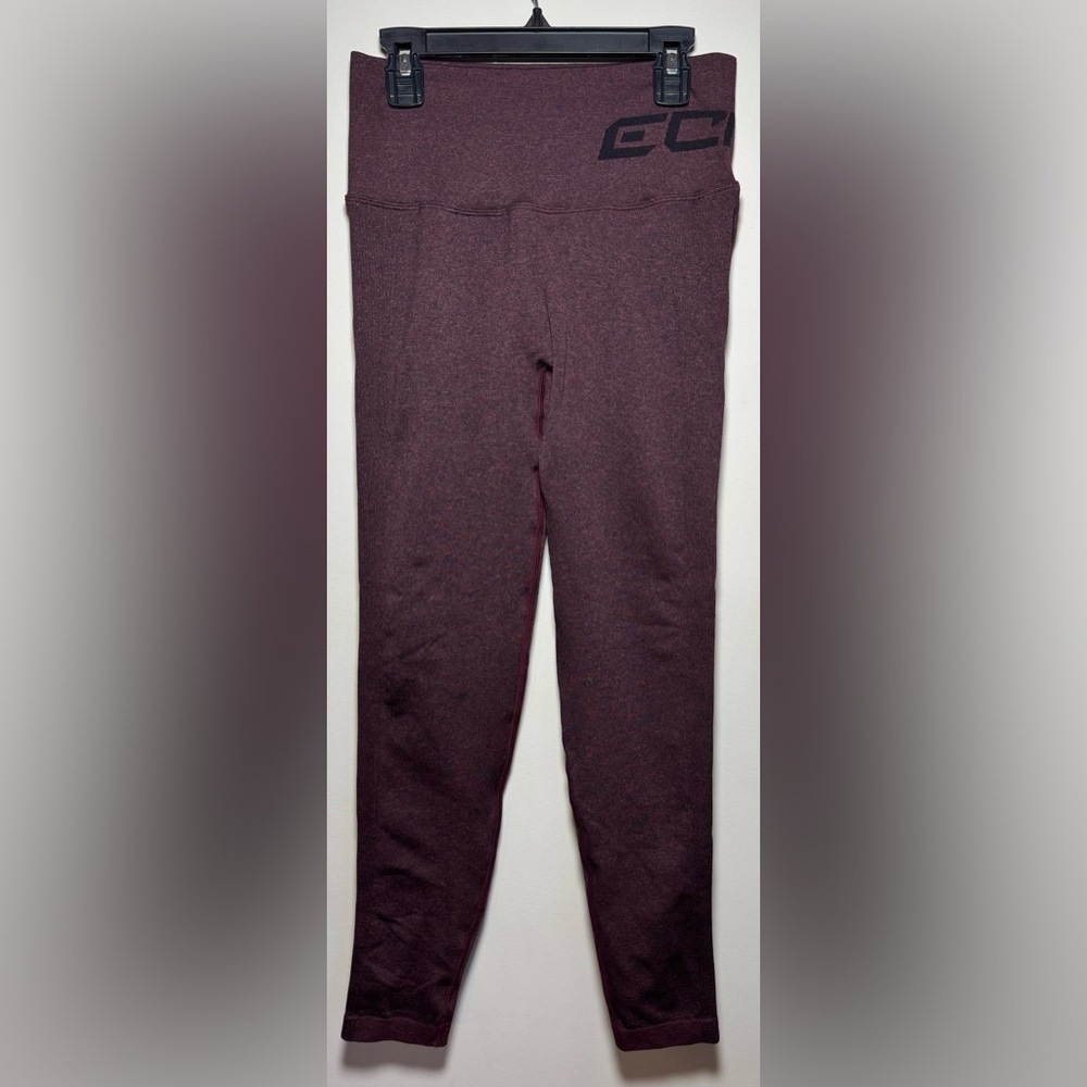 ECHT Medium Seamless Scrunch High Waisted Maroon Leggings